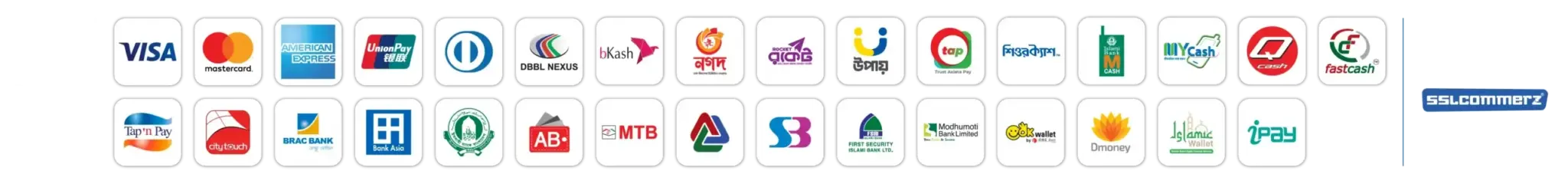 SSLCommerz — bKash, Nagad, Rocket, কার্ডসহ সব পেমেন্ট মেথড